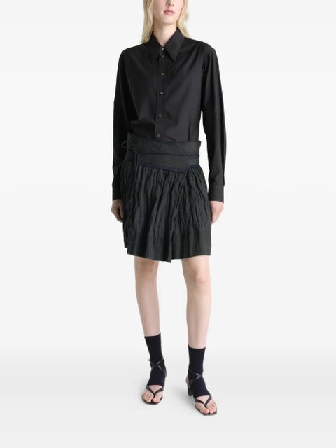 LEMAIRE crinkled wrap mini skirt - Black - zdjęcie produktu nr 2