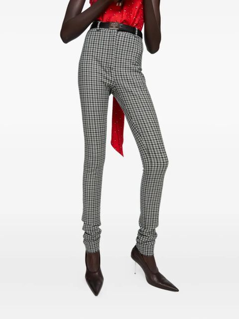 Acne Studios gingham check trousers - Grey