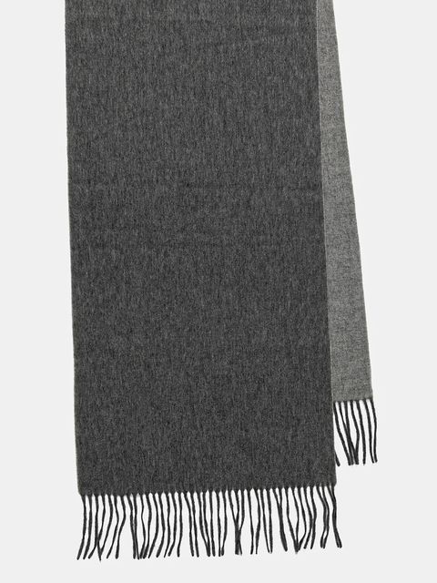 Answear.LAB szalik wełniany kolor szary gładki - zdjęcie produktu nr 2