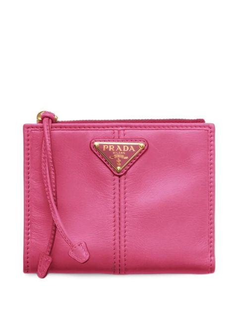 Prada triangle-logo small wallet - Pink - zdjęcie produktu nr 1