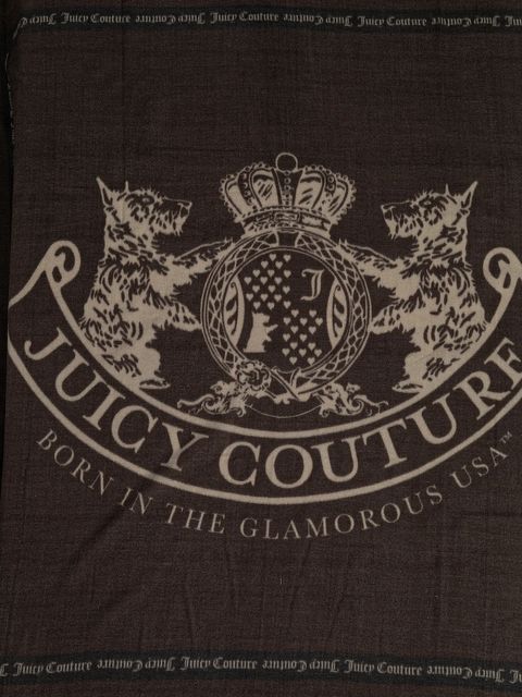 Juicy Couture chusta Pashmina damska kolor brązowy wzorzysta AIJFO8612WPO