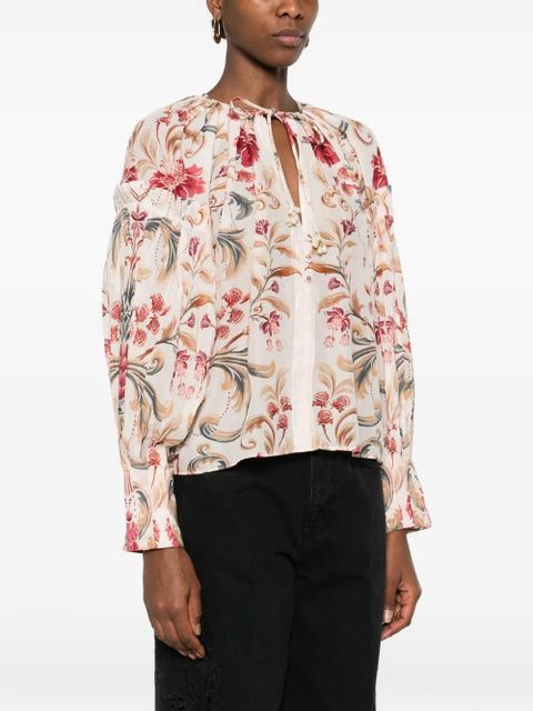 FARM Rio floral blouse - Neutrals