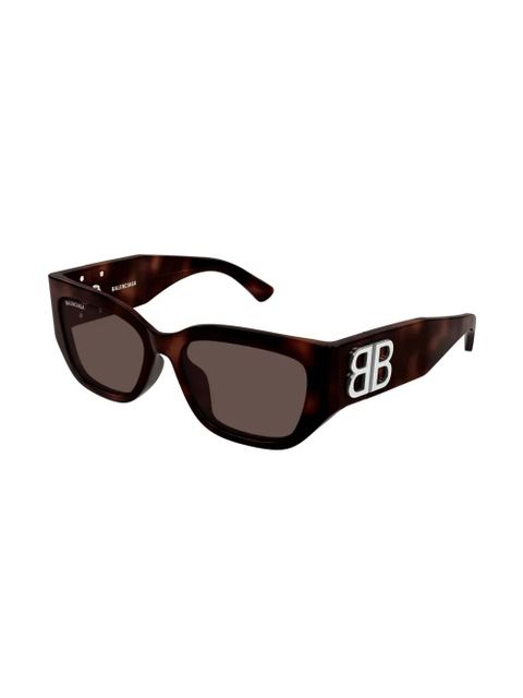 Balenciaga Eyewear logo-plaque sunglasses - Brown - zdjęcie produktu nr 2