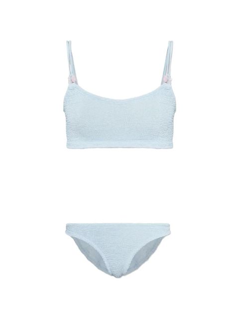 Hunza G Cassie beaded crinkle bikini - Blue - zdjęcie produktu nr 1