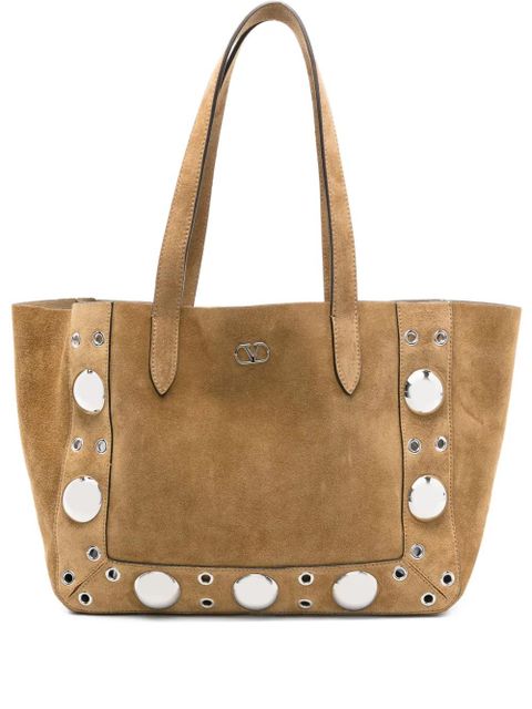 Valentino Garavani large Nellcôte eyelet-embellished tote bag - Neutrals - zdjęcie produktu nr 1