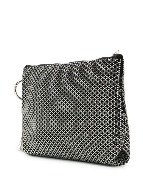 Jimmy Choo Callie crystal-embellished clutch bag - Black