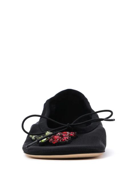 Simone Rocha crystal-embellished ballet flats - Black - zdjęcie produktu nr 2