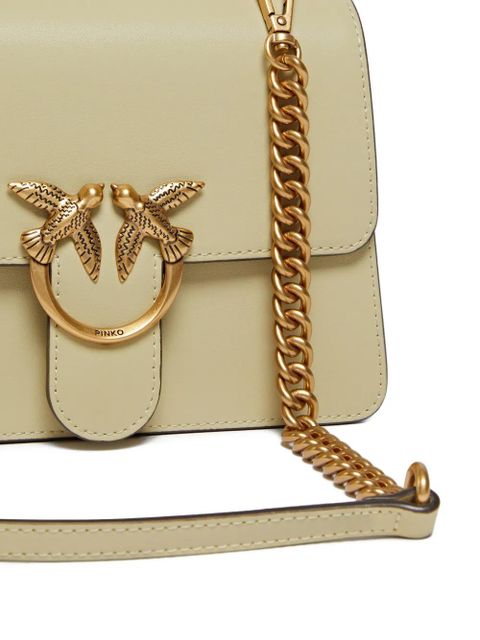 PINKO mini Love One birds-ring leather tote bag - Yellow - zdjęcie produktu nr 2