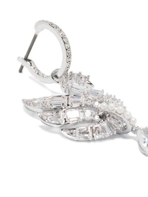 Swarovski Swan crystal earrings - Silver