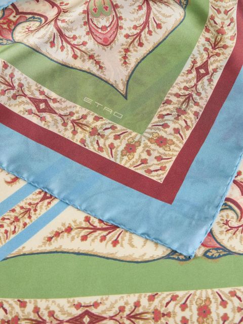 ETRO paisley-print silk scarf - Green - zdjęcie produktu nr 2