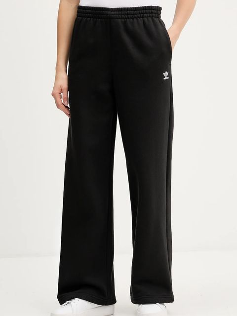 adidas Originals spodnie dresowe Essentials Wide Leg Fleece damskie kolor czarny gładkie JX5251 - zdjęcie produktu nr 1