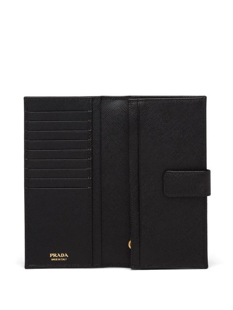 Prada large logo plaque wallet - Black