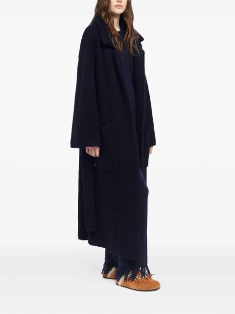 Alanui Finest ribbed coat - Blue