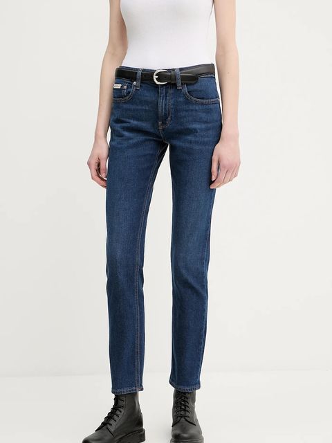 Calvin Klein Jeans jeansy damskie kolor granatowy LV047C778G - zdjęcie produktu nr 1