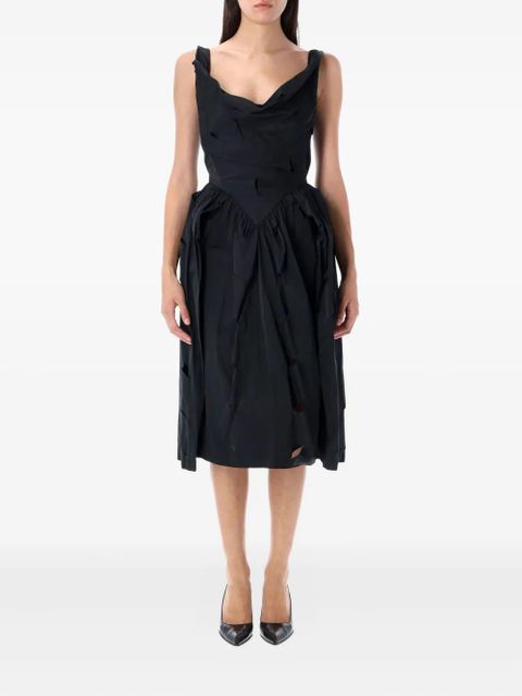 Vivienne Westwood draped distressed midi cocktail dress - Black - zdjęcie produktu nr 1
