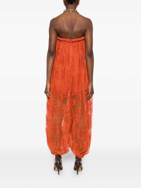 ZIMMERMANN Luna floral-lace jumpsuit - Orange