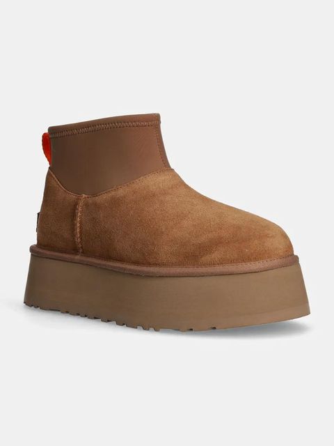 UGG śniegowce zamszowe Classic Mini Dipper kolor brązowy 1168170-CHE - zdjęcie produktu nr 1