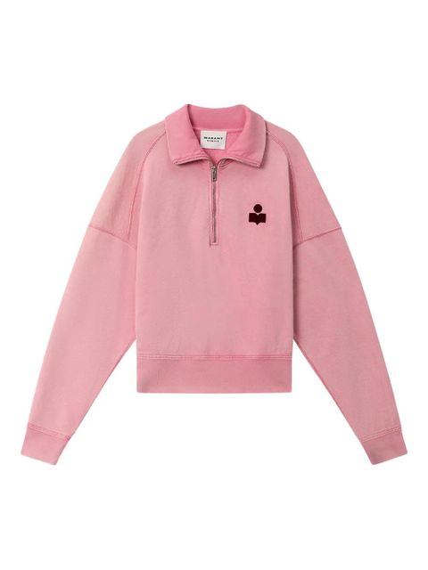 MARANT ÉTOILE Ross zip logo sweatshirt - Pink - zdjęcie produktu nr 1