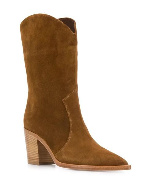 Gianvito Rossi wooden heel cowboy boots - Brown - zdjęcie produktu nr 2