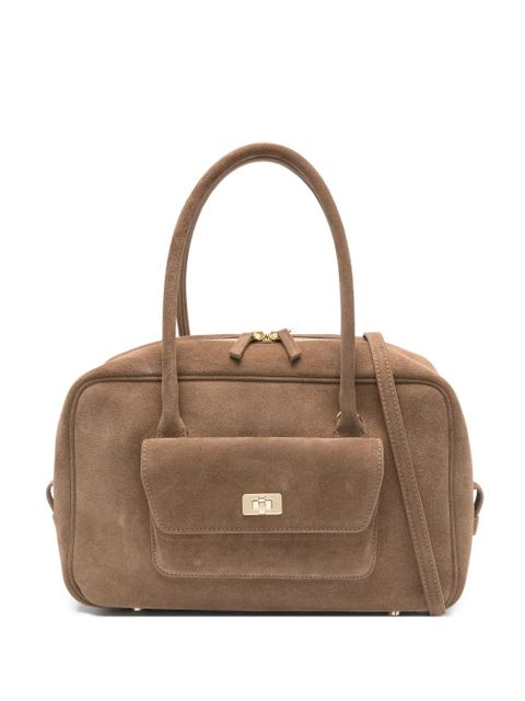 SANDRO suede tote bag - Brown - zdjęcie produktu nr 1