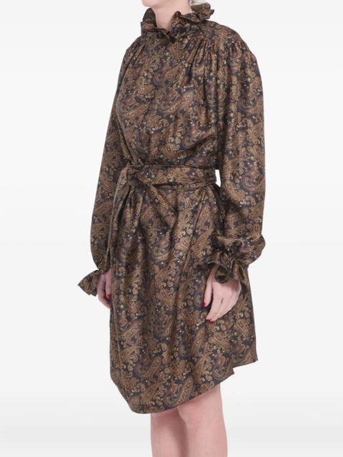 Saint Laurent paisley-print dress - Brown