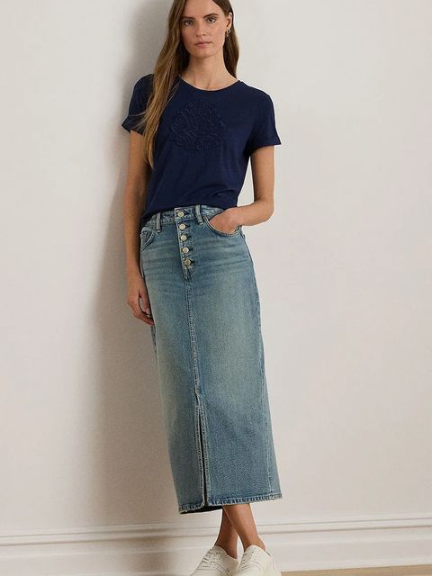 Lauren Ralph Lauren t-shirt damski kolor granatowy 200P03753