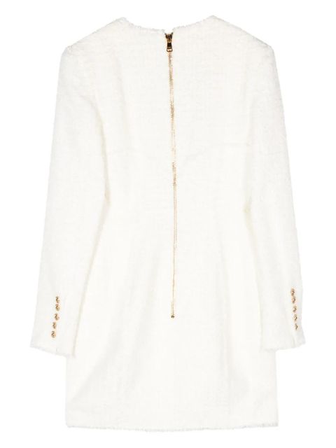 Balmain button-embellished tweed minidress - White - zdjęcie produktu nr 2