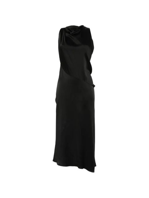 Victoria Beckham twist-detail sleeveless midi dress - Black - zdjęcie produktu nr 1