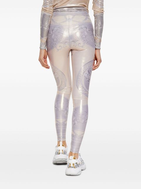 Versace La Coupe des Dieux-print leggings - Gold