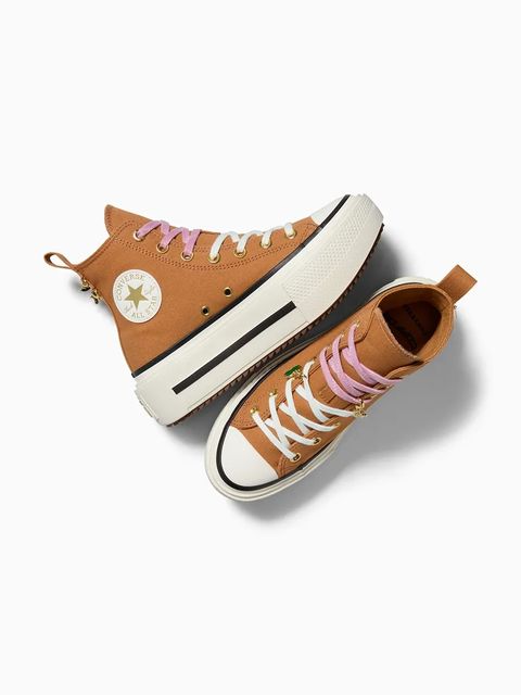 Converse trampki Chuck Taylor All Star Star Double Stack kolor beżowy A18867C