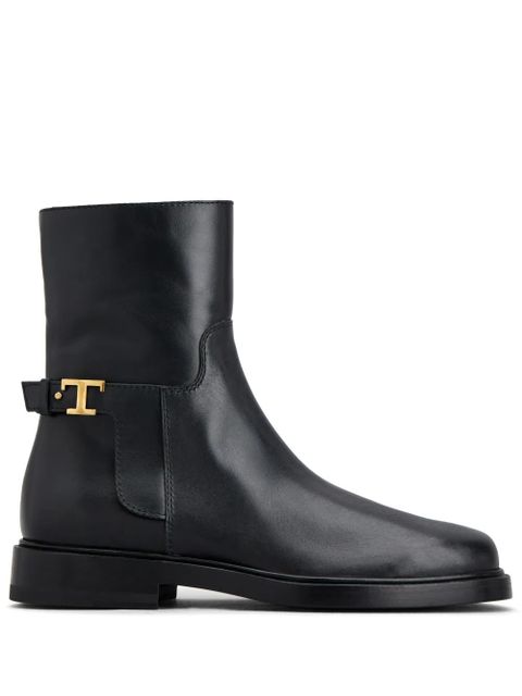 Tod's T Timeless leather ankle boots - Black - zdjęcie produktu nr 1