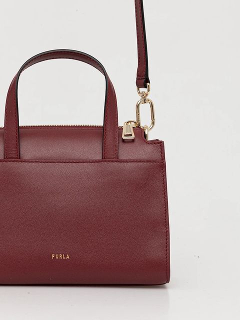 Furla torebka skórzana kolor bordowy WB01337.BX2045.0053S