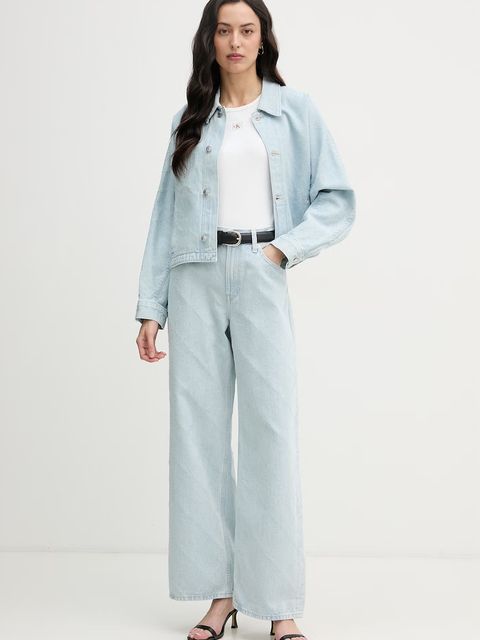 Calvin Klein Jeans top damski bawełniany z elastanem - zdjęcie produktu nr 1