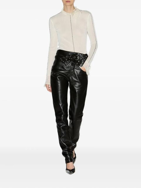 ISABEL MARANT Chazia leather trousers - Black