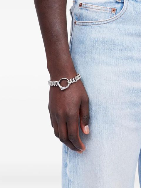 MM6 Maison Margiela signet ring-charm chain bracelet - Silver - zdjęcie produktu nr 2