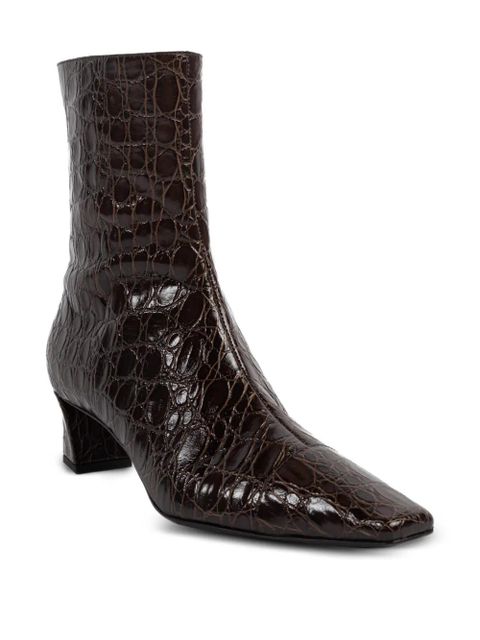 Giuseppe Zanotti Brenda crocodile-effect boots - Brown - zdjęcie produktu nr 2
