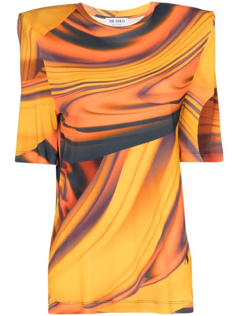 The Attico Bella abstract-print T-shirt - Orange - zdjęcie produktu nr 1