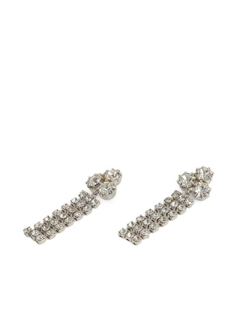 Jil Sander crystal-embellished drop earrings - Silver