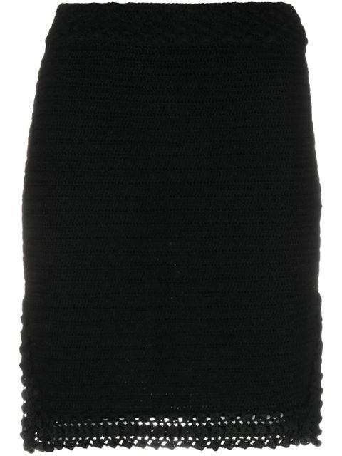 Zadig&Voltaire crochet-knit organic-cotton skirt - Black - zdjęcie produktu nr 1