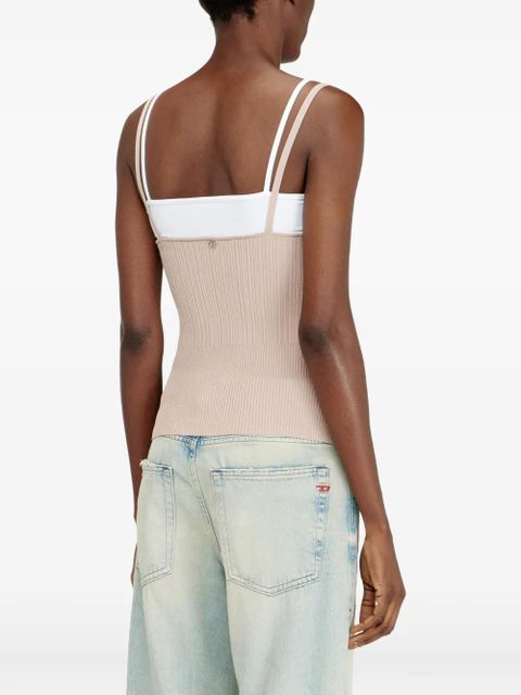Diesel ribbed strap T-shirt - Neutrals