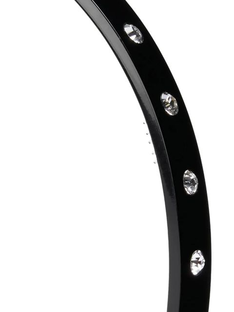 Maison Michel crystal-embellished headband - Black - zdjęcie produktu nr 2