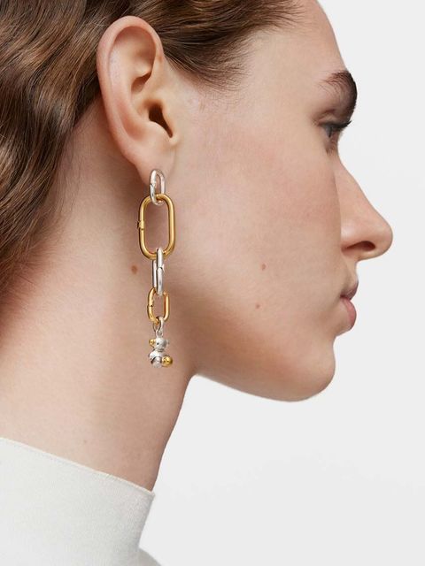 Tous kolczyki srebrne Hold Oval 1004101300