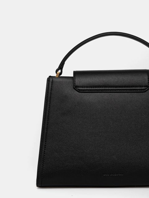 Karl Lagerfeld torebka skórzana K/SIGNATURE kolor czarny B1W30058