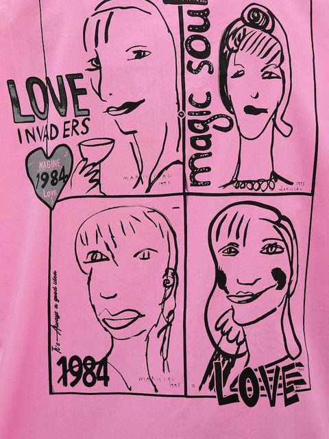 Desigual koszula bawełniana GIRLS damska kolor różowy relaxed z kołnierzykiem klasycznym 25WWCW16