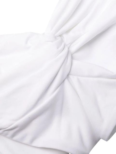 La Reveche Amelie ruched bikini bottoms - White