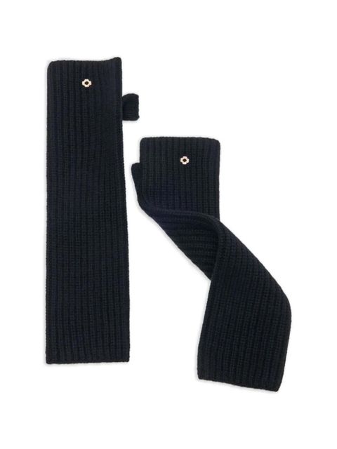 Maje flower appliqué gloves - Black