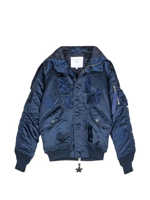 Cecilie Bahnsen floral patch bomber jacket - Blue - zdjęcie produktu nr 1