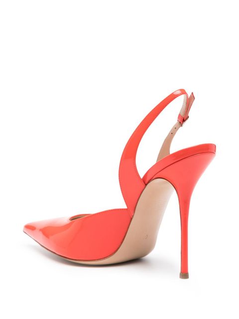 Casadei patent-leather slingback pumps - Red