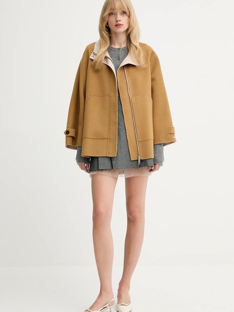 MAX&Co. płaszcz wełniany kolor brązowy 2526086071200