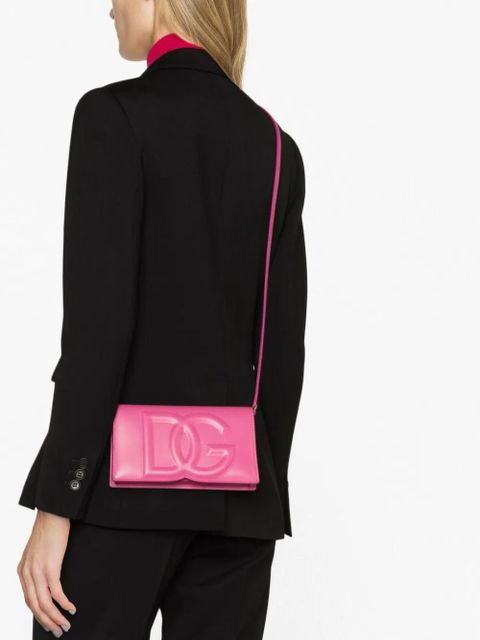Dolce & Gabbana DG-logo leather phone bag - Pink